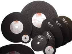 Made in USA - 6" 60 Grit Aluminum Oxide Cutoff Wheel - 1/16" Thick, 1-1/4" Arbor, 6,048 Max RPM, Use with Stationary Tools - Apex Tool & Supply