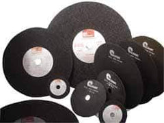 Made in USA - 6" 60 Grit Aluminum Oxide Cutoff Wheel - 1/16" Thick, 1-1/4" Arbor, 6,048 Max RPM, Use with Stationary Tools - Apex Tool & Supply