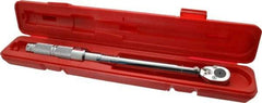 Proto - 1/2" Drive Micrometer Type Ratchet Head Torque Wrench - 21 N/m to 116 N/m Torque, 15-1/2" OAL, 0.68 N/m Graduation, Ratchet Head - Apex Tool & Supply