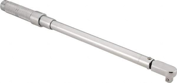 Proto - 1/2" Drive Micrometer Fixed Head Torque Wrench - 47 N/m to 210 N/m Torque, 21-1/8" OAL, 210 N/m Graduation, Ratchet Head - Apex Tool & Supply
