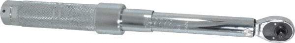 Proto - 1/4" Drive Micrometer Type Ratchet Head Torque Wrench - 40 In/Lb to 200 In/Lb Torque, 11-7/8" OAL, 0.11 N/m Graduation, Ratchet Head - Apex Tool & Supply