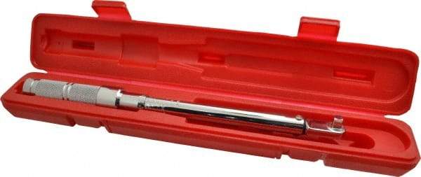 Proto - 3/8" Drive Micrometer Fixed Head Torque Wrench - 200 In/Lb to 119 N/m Torque, 15-13/64" OAL, 5 In/Lb Graduation, Ratchet Head - Apex Tool & Supply