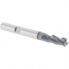 Iscar - 6mm Diam, Fine Pitch, 13mm LOC, 3 Flute Solid Carbide 45° Corner Chamfer Roughing End Mill - TiAlN Finish, 57mm OAL, 6mm Shank Diam, Single End, Centercutting, 38° Helix - Apex Tool & Supply