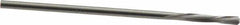 Magafor - 1.811mm Solid Carbide 4 Flute Chucking Reamer - Spiral Flute, 0.0713" Straight Shank, 7/16" Flute Length, 1-31/32" OAL - Apex Tool & Supply