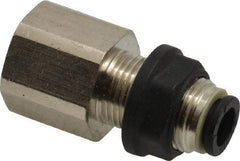 Legris - 6mm Outside Diam, 1/4 BSPP, Brass Push-to-Connect Tube Female Bulkhead - 290 Max psi - Apex Tool & Supply