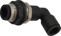 Legris - 12mm OD, Tube to Tube, Nylon/Nickel Plated Brass Push-to-Connect Bulkhead Union Elbow - 290 Max psi - Apex Tool & Supply