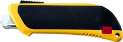 Olfa - Retractable Utility Knife - 2" Blade, Yellow & Black Plastic/Stainless Steel Handle, 1 Blade Included - Apex Tool & Supply