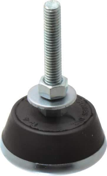 Mason Ind. - 3/8-16 Bolt Thread, 2-1/4" Wide Mount with Glide Cup & Leveling Stud - 400 Max Lb Capacity, 2-1/4" Base Diam - Apex Tool & Supply