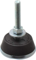 Mason Ind. - 3/8-16 Bolt Thread, 2-1/4" Wide Mount with Glide Cup & Leveling Stud - 400 Max Lb Capacity, 2-1/4" Base Diam - Apex Tool & Supply