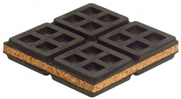 Mason Ind. - 18" Long x 18" Wide x 3/4" Thick, Rubber & Cork, Machinery Leveling Pad & Mat - Apex Tool & Supply