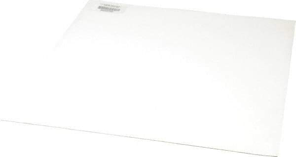 Made in USA - 12" Long, 12" Wide, 0.031" Thick, Silicone Rubber Foam Sheet - 35 to 45 Durometer, White, -20 to 500°F, 640 psi Tensile Strength, Adhesive Backing, Stock Length - Apex Tool & Supply