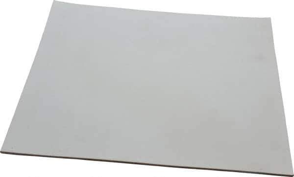 Made in USA - 12" Long, 12" Wide, 1/8" Thick, Silicone Rubber Foam Sheet - 35 to 45 Durometer, White, -20 to 500°F, 640 psi Tensile Strength, Adhesive Backing, Stock Length - Apex Tool & Supply