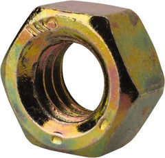 Value Collection - 5/16-18 UNC Steel Right Hand Hex Nut - 1/2" Across Flats, 17/64" High, Zinc Yellow Dichromate Finish - Apex Tool & Supply