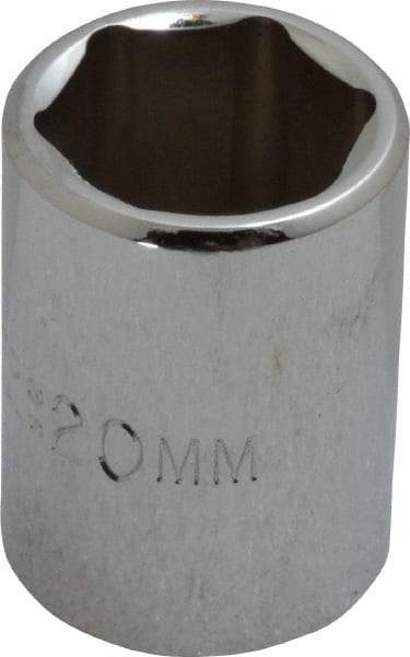 Proto - 1/2" Drive, Standard Hand Socket - 6 Points, 1-1/2" OAL, Chrome Finish - Apex Tool & Supply