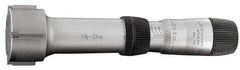Starrett - 0.08 to 0.1", 3/8" Gage Depth, Mechanical Inside Hole Micrometer - 0.0001" Graduation, 0.0001" Accuracy, Ratchet Stop Thimble - Apex Tool & Supply