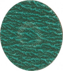 Merit Abrasives - 2" Disc Diam, 120 Grit, Zirconia Alumina Quick Change Disc - Type S Attaching System, Coated, Blue, Fine Grade, 30,000 RPM - Apex Tool & Supply