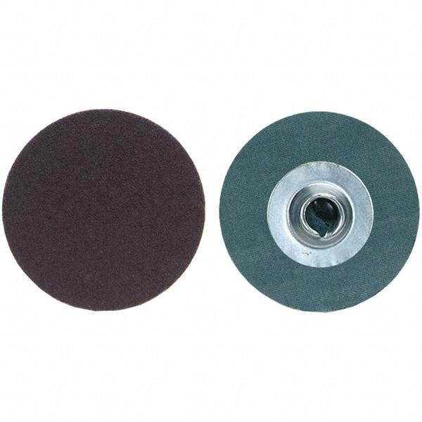 Merit Abrasives - 2" Disc Diam, 80 Grit, Aluminum Oxide Quick Change Disc - Type S Attaching System, Coated, Medium Grade, 30,000 RPM, R228 Series - Apex Tool & Supply
