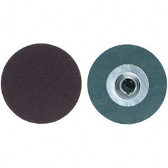 Merit Abrasives - 2" Disc Diam, 80 Grit, Aluminum Oxide Quick Change Disc - Type S Attaching System, Coated, Medium Grade, 30,000 RPM, R228 Series - Apex Tool & Supply