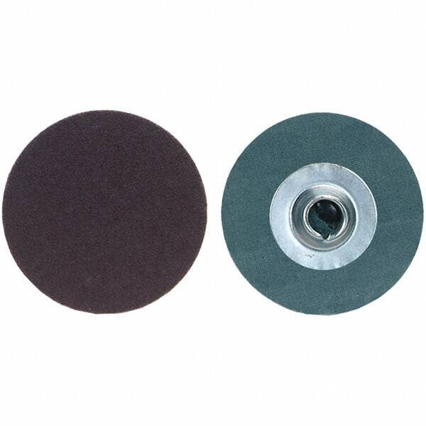 Merit Abrasives - 2" Disc Diam, 120 Grit, Aluminum Oxide Quick Change Disc - Type S Attaching System, Coated, Fine Grade, 30,000 RPM, R228 Series - Apex Tool & Supply