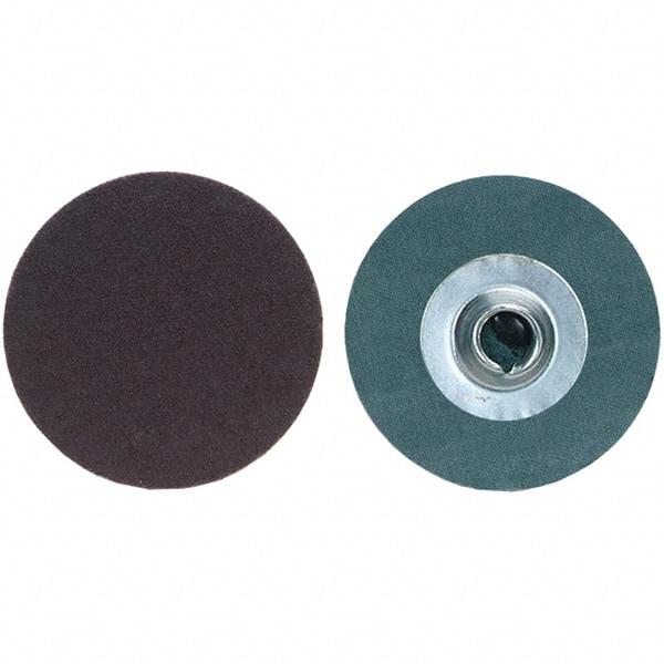 Merit Abrasives - 2" Disc Diam, 100 Grit, Aluminum Oxide Quick Change Disc - Type S Attaching System, Coated, Fine Grade, 30,000 RPM, R228 Series - Apex Tool & Supply