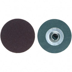 Merit Abrasives - 2" Disc Diam, 100 Grit, Aluminum Oxide Quick Change Disc - Type S Attaching System, Coated, Fine Grade, 30,000 RPM, R228 Series - Apex Tool & Supply