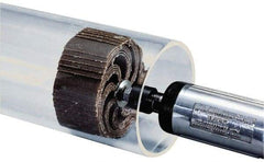 Merit Abrasives - 180 Grit, Coated, Aluminum Oxide Bore Polisher - Very Fine Grade, 8,000 RPM, Polishes Bores with 4-1/4 to 5-1/4" Diam - Apex Tool & Supply