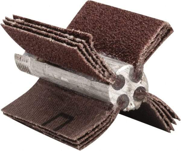 Merit Abrasives - 60 Grit, Coated, Aluminum Oxide Bore Polisher - Medium Grade, 22,000 RPM, Polishes Bores with 1 to 1-1/2" Diam - Apex Tool & Supply
