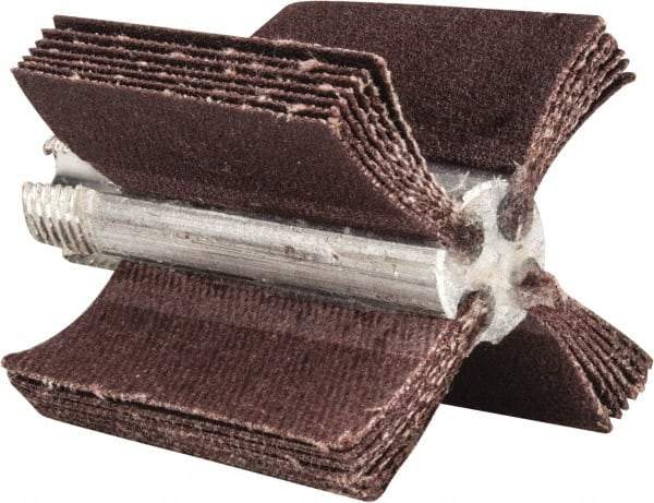 Merit Abrasives - 180 Grit, Coated, Aluminum Oxide Bore Polisher - Very Fine Grade, 22,000 RPM, Polishes Bores with 1 to 1-1/2" Diam - Apex Tool & Supply