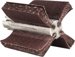 Merit Abrasives - 180 Grit, Coated, Aluminum Oxide Bore Polisher - Very Fine Grade, 22,000 RPM, Polishes Bores with 1 to 1-1/2" Diam - Apex Tool & Supply