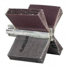Merit Abrasives - 120 Grit, Coated, Aluminum Oxide Bore Polisher - Fine Grade, 22,000 RPM, Polishes Bores with 1-1/2 to 2" Diam - Apex Tool & Supply