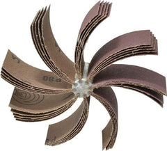 Merit Abrasives - 80 Grit, Coated, Aluminum Oxide Bore Polisher - Medium Grade, 8,000 RPM, Polishes Bores with 5-1/4 to 5-7/8" Diam - Apex Tool & Supply