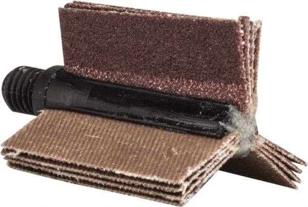 Merit Abrasives - 80 Grit, Coated, Aluminum Oxide Bore Polisher - Medium Grade, 25,000 RPM, Polishes Bores with 5/8 to 1" Diam - Apex Tool & Supply