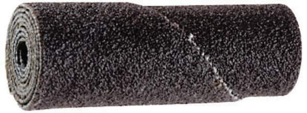 Merit Abrasives - 3/4" Max Roll Diam x 1" OAL, 60 Grit Straight Cartridge Roll - 3/16" Pilot Hole Diam, Medium Grade - Apex Tool & Supply