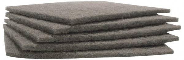 Norton - Medium Grade, Silicon Carbide Hand Pad - Gray, 6" Wide x 9" Long, Nonwoven - Apex Tool & Supply