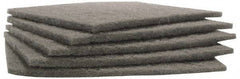 Norton - Medium Grade, Silicon Carbide Hand Pad - Gray, 6" Wide x 9" Long, Nonwoven - Apex Tool & Supply