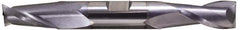 Hertel - 1/2", 1" LOC, 1/2" Shank Diam, 4" OAL, 2 Flute, Solid Carbide Square End Mill - Double End, TiN Finish, 30° Helix, Centercutting - Apex Tool & Supply