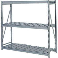 Lyon - 3 Shelf Starter Ribbed Steel Shelving - 10,000 Lb Capacity, 72" Wide x 72" High x 36" Deep, Dove Gray - Apex Tool & Supply