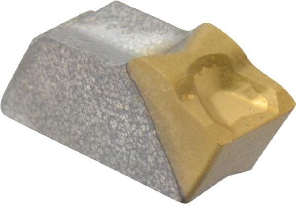 Seco - 150.104 16 CP600 Grade, 0.161" Cutting Width, Carbide Cutoff Insert - 0° Neutral Lead Angle, 0.009" Cnr Rad, TiAlN/TiN Coated, Single End - Apex Tool & Supply