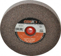 Camel Grinding Wheels - 36 Grit Aluminum Oxide Bench & Pedestal Grinding Wheel - 6" Diam x 1" Hole x 3/4" Thick, 4456 Max RPM, O Hardness, Very Coarse Grade , Vitrified Bond - Apex Tool & Supply