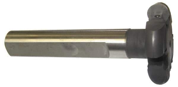 Cutting Tool Technologies - Shank Connection, 1/8" Cutting Width, 1/2" Depth of Cut, 2" Cutter Diam, Indexable Slotting Cutter - 1" Shank Diam, RT Toolholder, RPC 1(1.36) Insert - Apex Tool & Supply