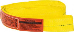 Lift-All - 14' Long x 2" Wide, 6,400 Lb Vertical Capacity, 1 Ply, Polyester Web Sling - 5,000 Lb Choker Capacity, Yellow - Apex Tool & Supply