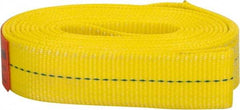 Lift-All - 8' Long x 2" Wide, 6,400 Lb Vertical Capacity, 1 Ply, Polyester Web Sling - 5,000 Lb Choker Capacity, Yellow - Apex Tool & Supply