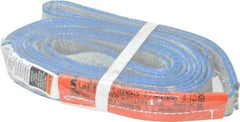 Lift-All - 12' Long x 1" Wide, 1,600 Lb Vertical Capacity, 1 Ply, Polyester Web Sling - 1,250 Lb Choker Capacity, Silver (Color) - Apex Tool & Supply