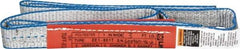 Lift-All - 3' Long x 1" Wide, 1,600 Lb Vertical Capacity, 1 Ply, Polyester Web Sling - 1,250 Lb Choker Capacity, Silver (Color) - Apex Tool & Supply