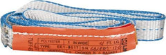 Lift-All - 4' Long x 1" Wide, 1,600 Lb Vertical Capacity, 1 Ply, Polyester Web Sling - 1,250 Lb Choker Capacity, Silver (Color) - Apex Tool & Supply