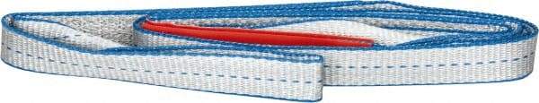 Lift-All - 6' Long x 1" Wide, 1,600 Lb Vertical Capacity, 1 Ply, Polyester Web Sling - 1,250 Lb Choker Capacity, Silver (Color) - Apex Tool & Supply