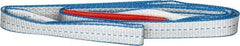 Lift-All - 6' Long x 1" Wide, 1,600 Lb Vertical Capacity, 1 Ply, Polyester Web Sling - 1,250 Lb Choker Capacity, Silver (Color) - Apex Tool & Supply
