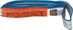 Lift-All - 12' Long x 1" Wide, 1,600 Lb Vertical Capacity, 1 Ply, Polyester Web Sling - 1,250 Lb Choker Capacity, Silver (Color) - Apex Tool & Supply