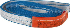 Lift-All - 16' Long x 1" Wide, 1,600 Lb Vertical Capacity, 1 Ply, Polyester Web Sling - 1,250 Lb Choker Capacity, Silver (Color) - Apex Tool & Supply