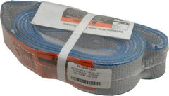 Lift-All - 10' Long x 2" Wide, 3,200 Lb Vertical Capacity, 1 Ply, Polyester Web Sling - 2,500 Lb Choker Capacity, Silver (Color) - Apex Tool & Supply
